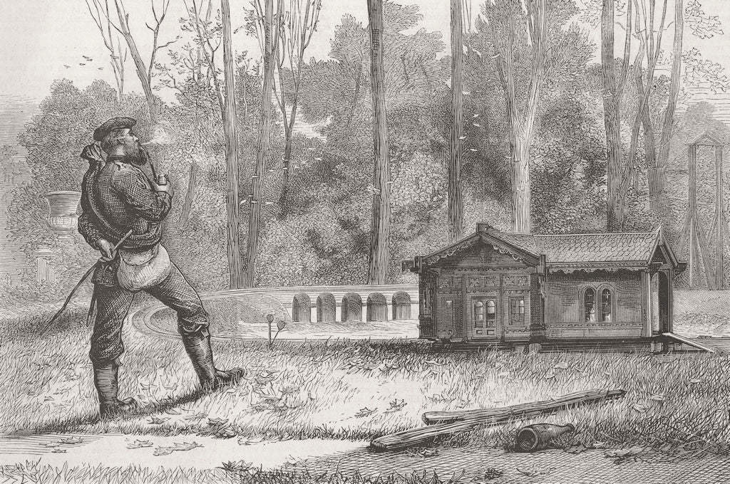 GERMANY. German Gulliver, French Lilliput 1870 old antique print picture